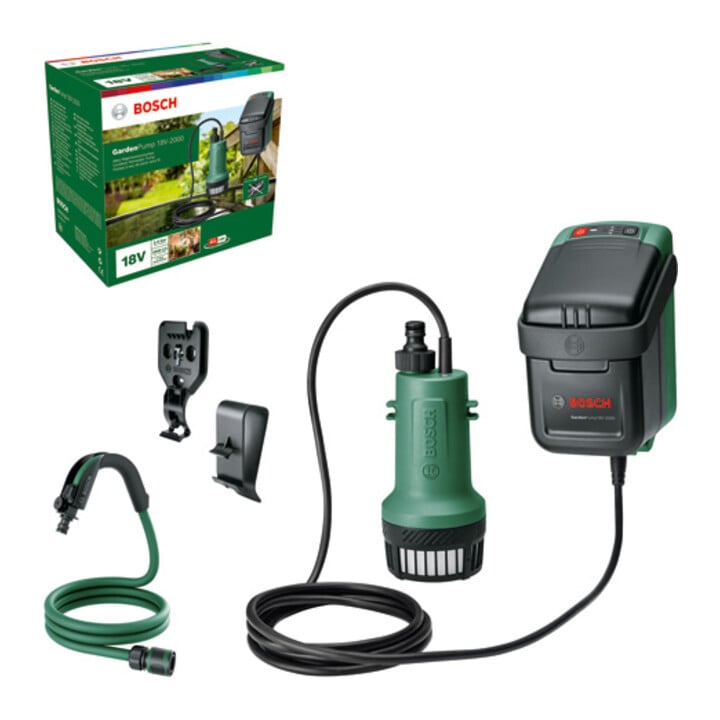 Pompes à eau de pluie sans fil Bosch GardenPump 18V-2000