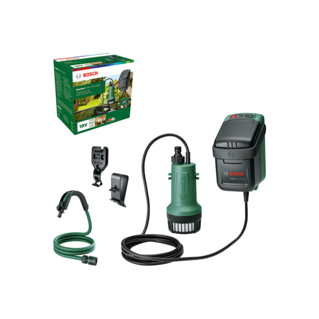 Pompes à eau de pluie sans fil Bosch GardenPump 18V-2000