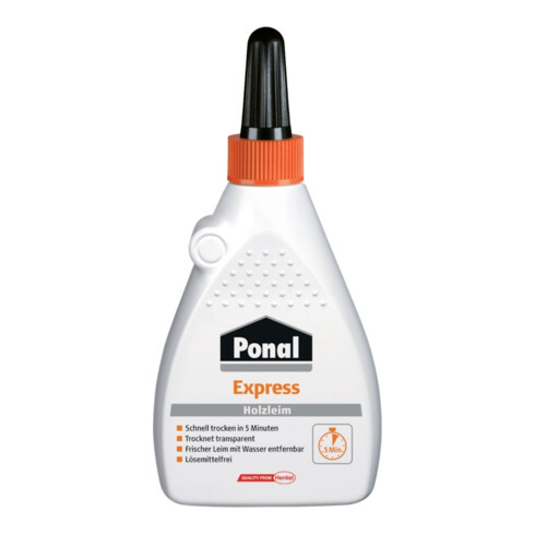 Ponal Express PVAc Colle à bois blanche, flacon 120 g
