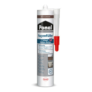 Ponal Fugenfüller Vinyl Design-Beläge Mittelbraun PV6MB, 395 g Kartusche