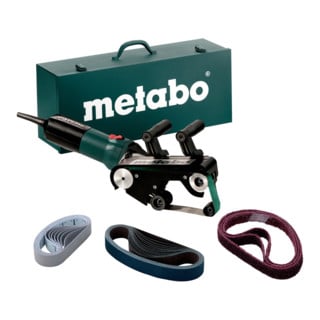 Ponceuse de tubes à bande RBE 9-60 Set metabo, Coffret en tôle d'acier