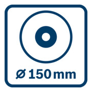 Ponceuse excentrique Bosch GEX 40-150 avec 1 x feuille abrasive à trous multiples C470-5