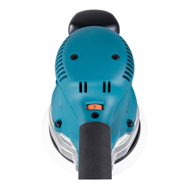 Ponceuse excentrique Makita 150 mm avec jeu de papier abrasif en velcro BO6030JX