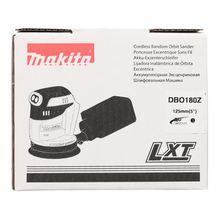 Ponceuse excentrique Makita sans fil DBO180Z version solo