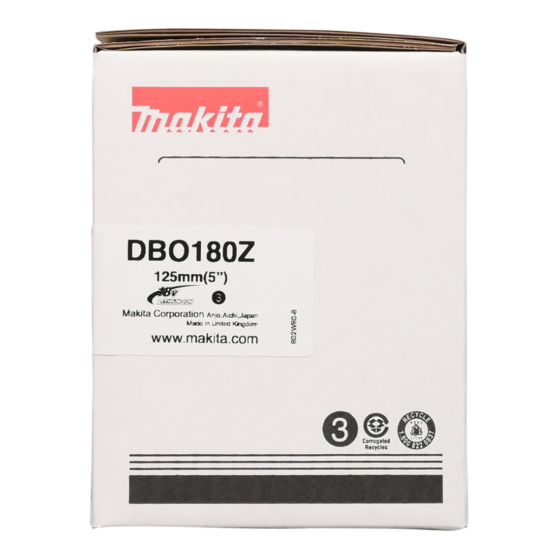 Ponceuse excentrique Makita sans fil DBO180Z version solo