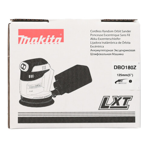 Ponceuse excentrique Makita sans fil DBO180Z version solo