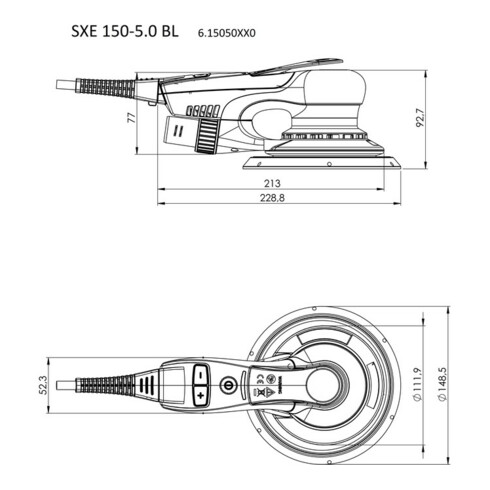 Ponceuse excentrique Metabo SXE 150-5.0 BL Metabox