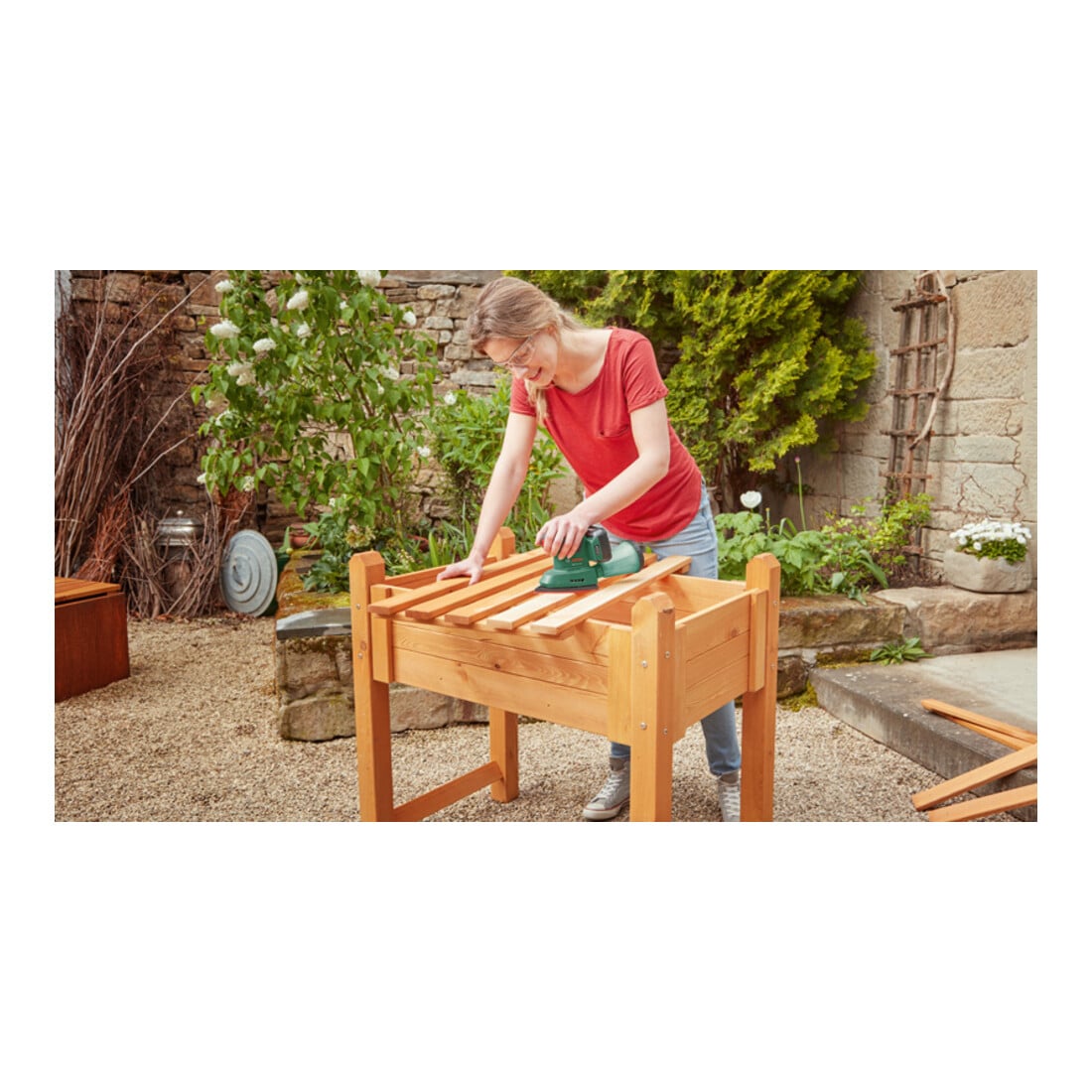 Ponceuse multi-usages sans fil EasySander 18V-8 Bosch, 1 x batterie PBA 18V 2.0Ah