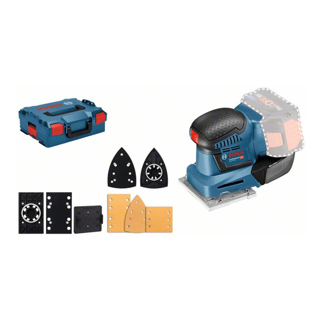 Ponceuse orbitale à batterie Bosch GSS 18V-10 Solo Version L-BOXX