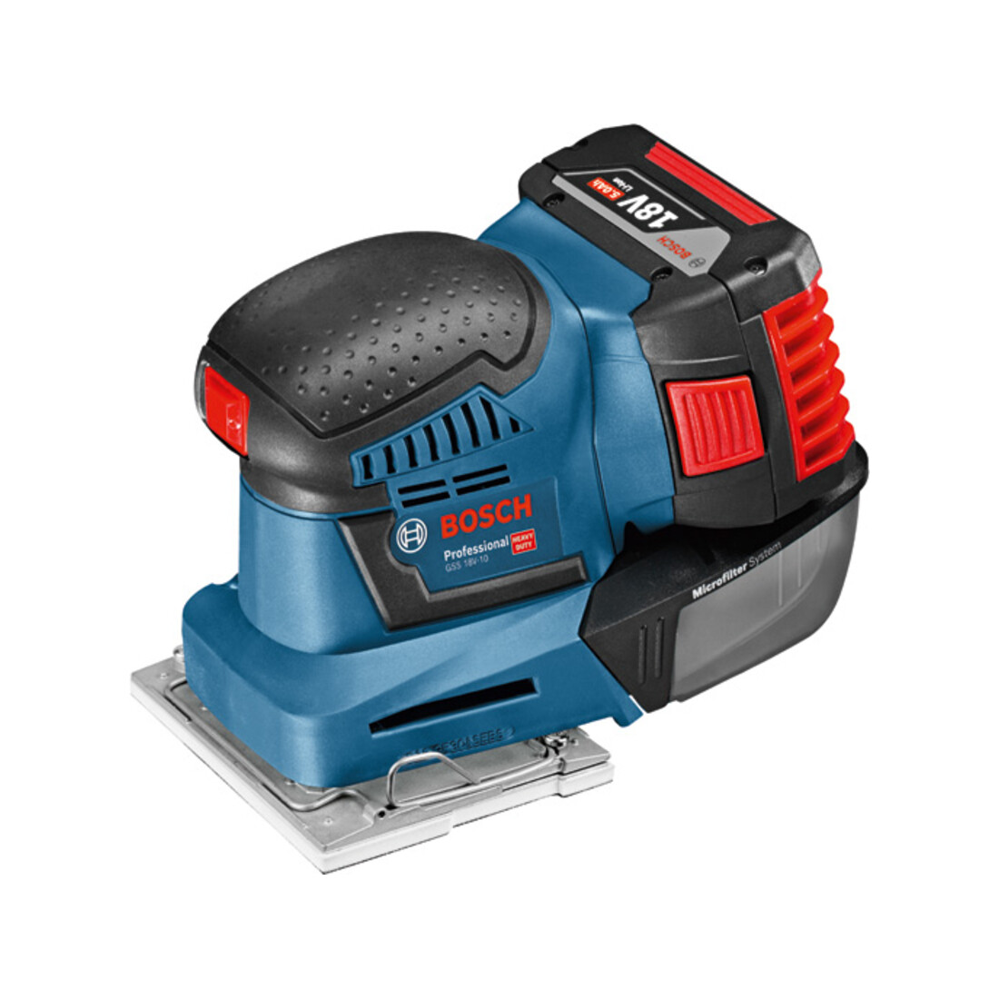 Ponceuse orbitale alimentée par batterie Bosch GSS 18V-10 Version Solo