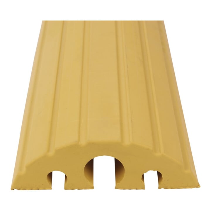 Ponts suspendus de tuyaux de câbles L1200xl210xH65mm caoutchouc plein jaune