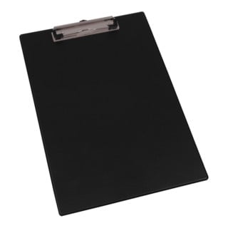 Porte-bloc Eichner A4, noir, format 232x338 mm + pince à bloc et oeillet de fixation