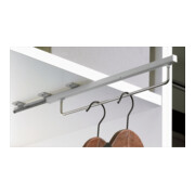 Porte-cintres Hettich avec coulisse sur base Quadro, 400 mm, argenté