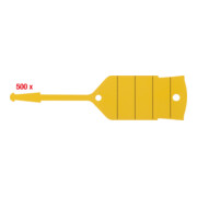 Porte-clés avec boucle KS Tools, jaune, 500 pièces