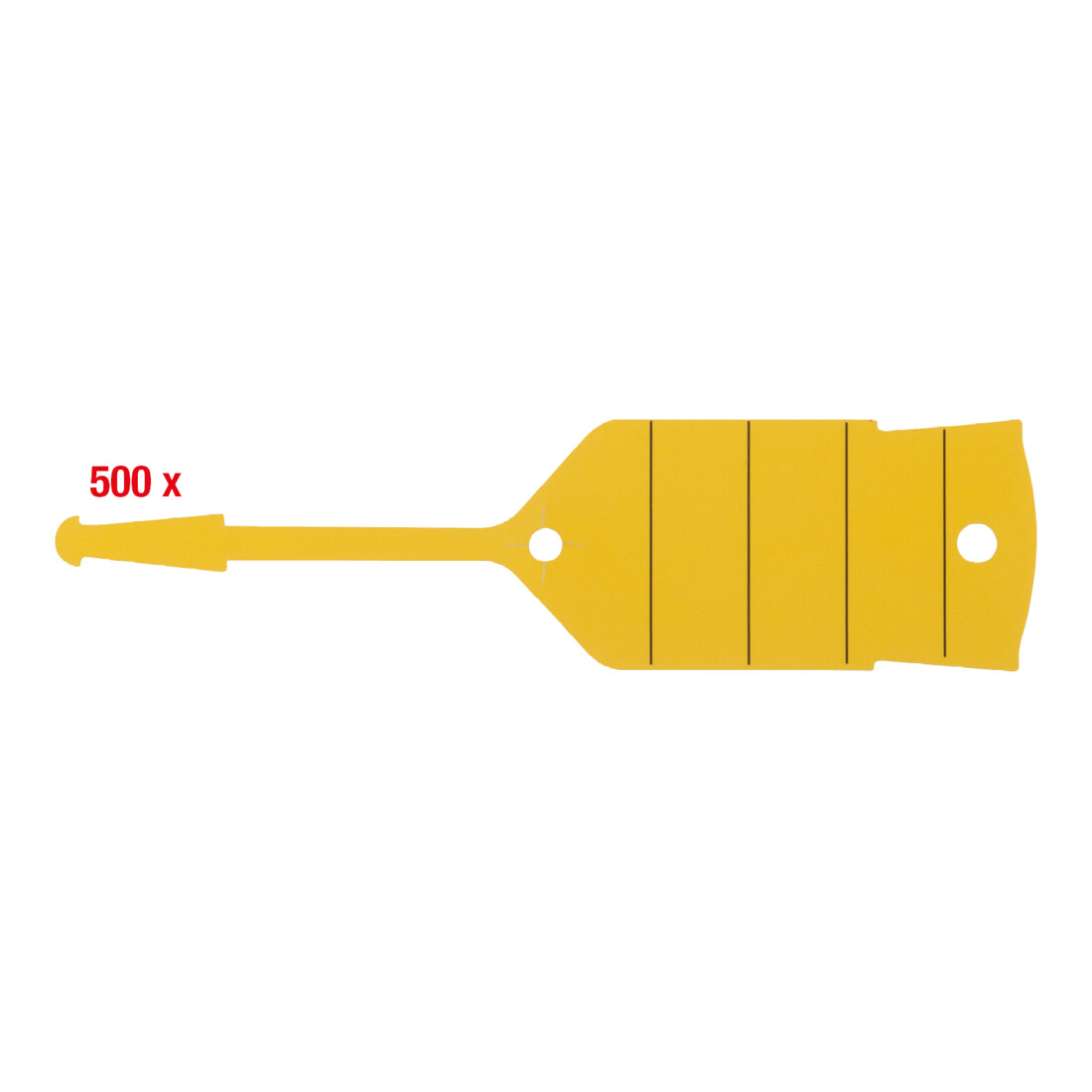 Porte-clés avec boucle KS Tools, jaune, 500 pièces