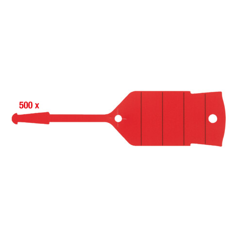 Porte-clés avec boucle, rouge, pack de 500