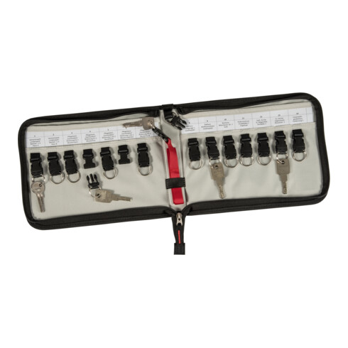 Porte-clés Eichner noir/rouge en polyester