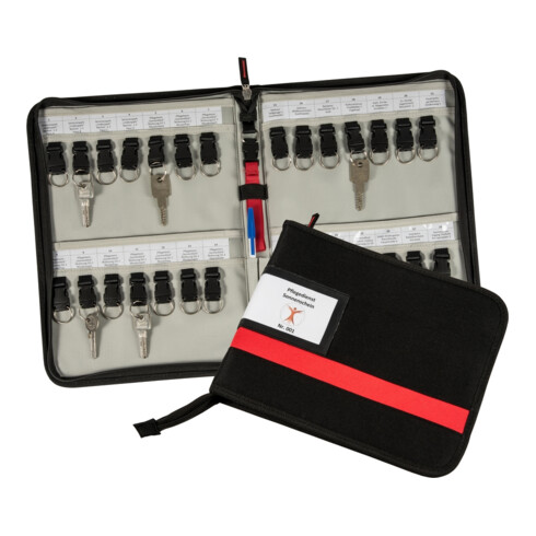 Porte-clés Eichner noir/rouge en polyester