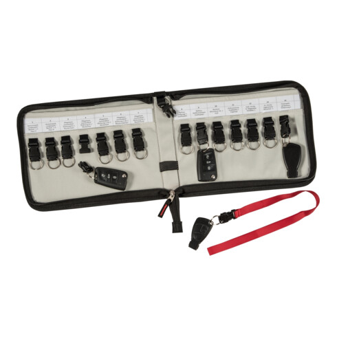 Porte-clés Eichner noir/rouge en polyester