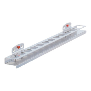 Porte-douille H30xl390xP45mm pour 12 douilles p. panneaux perforés