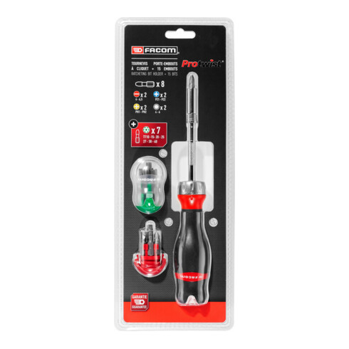 Porte-embouts PROTWIST de Facom avec 15 embouts