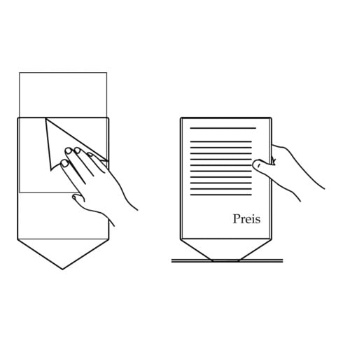 Porte-étiquette de prix Eichner A4 format horizontal pour prix