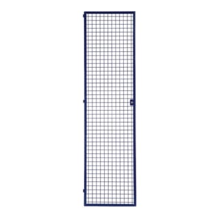 LOGS Porte grillagée 240 H1970×I540mm bleu RAL 5022 verrouillable LOGS