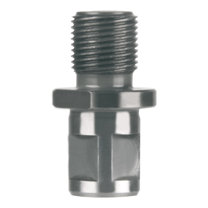 Porte-outil avec cône morse 2 et lubrification par le centre avec attache filetée M18 x 6 P1,5