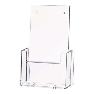Porte-prospectus de table 1/3 DIN A4/C6 long plastique transparent autonome HELI