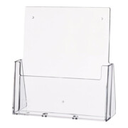 Porte-prospectus de table DIN A4 vertical plastique transparent autonome HELIT