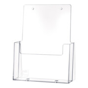 Porte-prospectus de table DIN A5 vertical plastique transparent autonome HELIT
