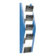 Porte-prospectus H540xl169xP80mm 1/3 A4 vertical bleu-1