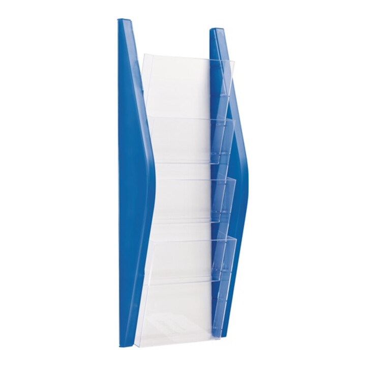 Porte-prospectus H540xl240xP80mm DIN A5 vertical bleu