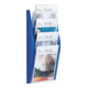 Porte-prospectus H540xl280xP80mm DIN A4 vertical bleu-1