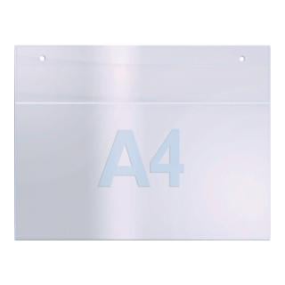 Porte-prospectus mural DIN A4 transversal acrylique transparent
