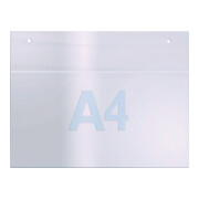 Porte-prospectus mural DIN A4 transversal acrylique transparent-3