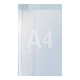 Porte-prospectus mural DIN A4 vertical acrylique transparent-3