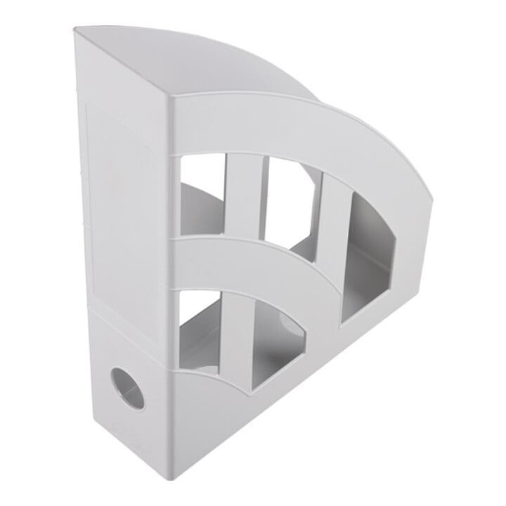 Porte-revues A4-C4 H315xl75xP243 mm plastique gris clair