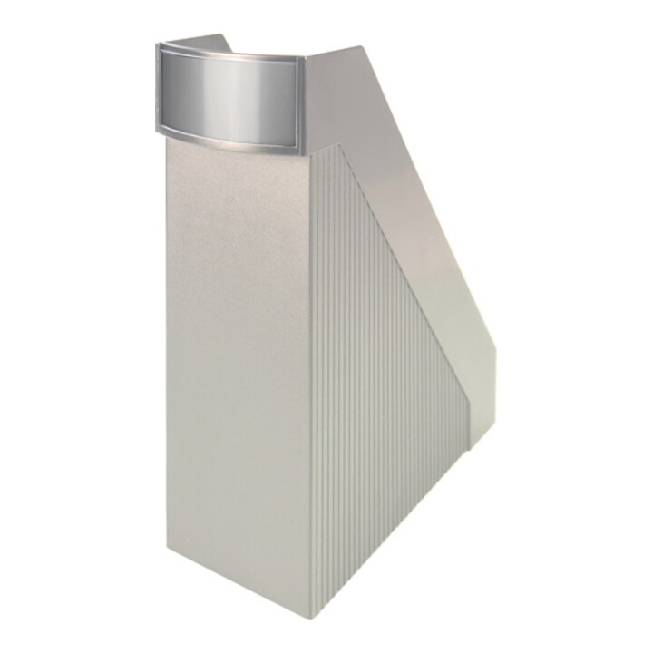 Porte-revues extra large DIN A4 H290xl102xP248 mm plastique gris clair HELIT