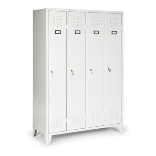 Portofino Kleiderschrank mit Füßen mit 4 Abteilen Abteilbreite 300 mm