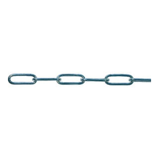 PÖSAMO Chaîne de soudure DIN 5685 galZn C 4,0 Polyb. 5m