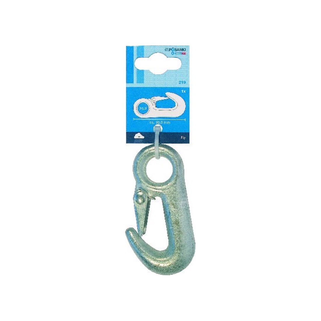 PÖSAMO Crochet de levage (SB) galZn L-longueur 90mm à 1 pc