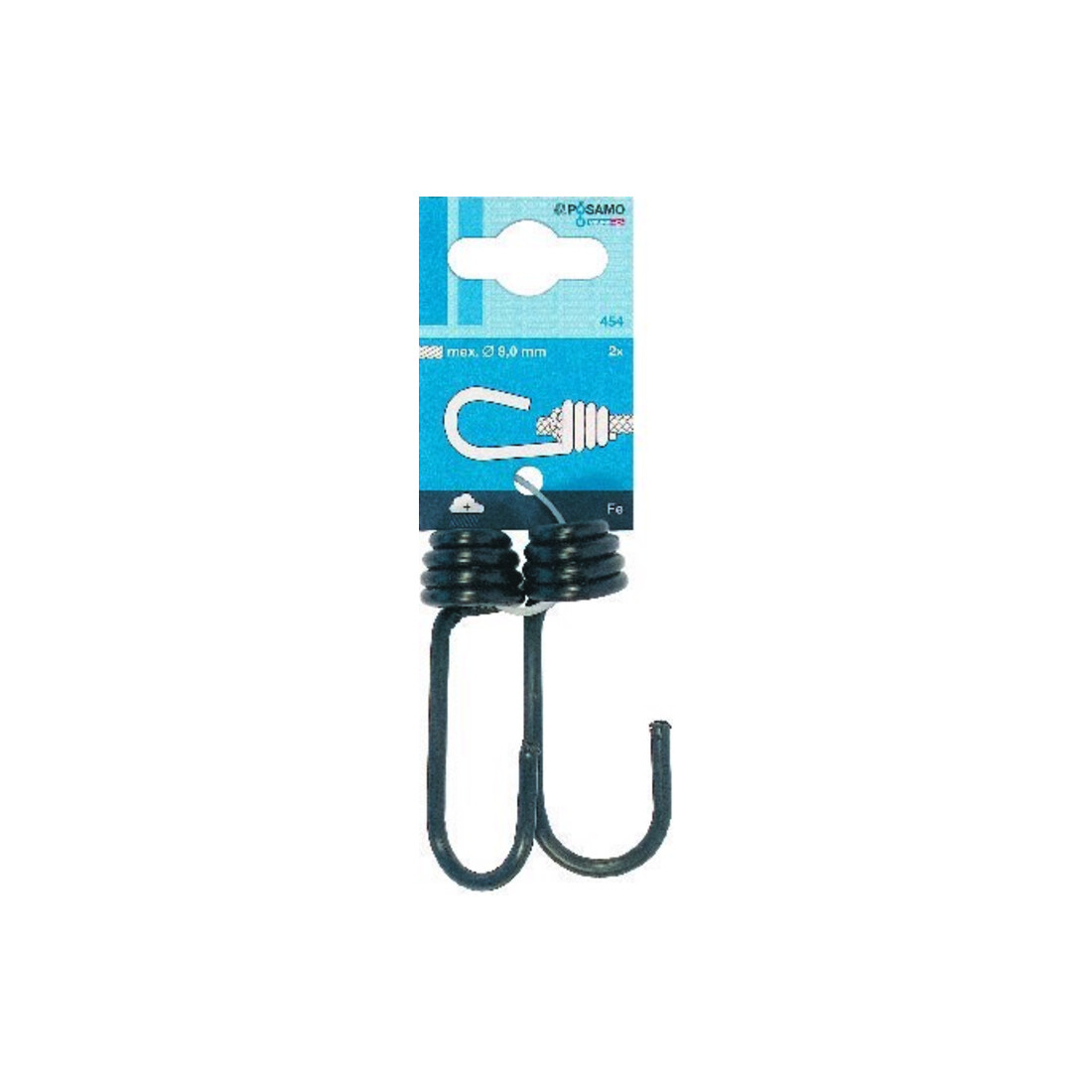 PÖSAMO Crochet de serrage noir (SB) pour câble Ø env. 8,0 mm, 2 pcs