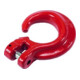PÖSAMO Crochet d'élingue acier zingué rouge 8 mm 5/16 DIN EN1677-2