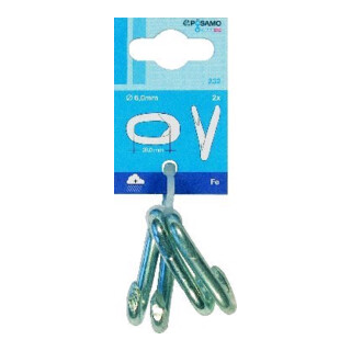 PÖSAMO Maillons rapides (SB) galZn 6,0 mm x 2 pcs.
