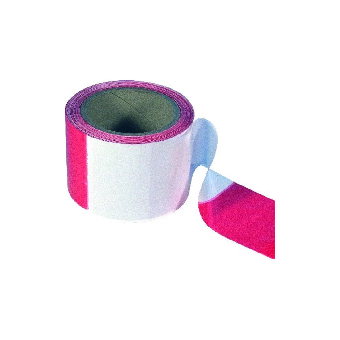 PÖSAMO Ruban de signalisation rouge/blanc 80mm x 500m rouleau