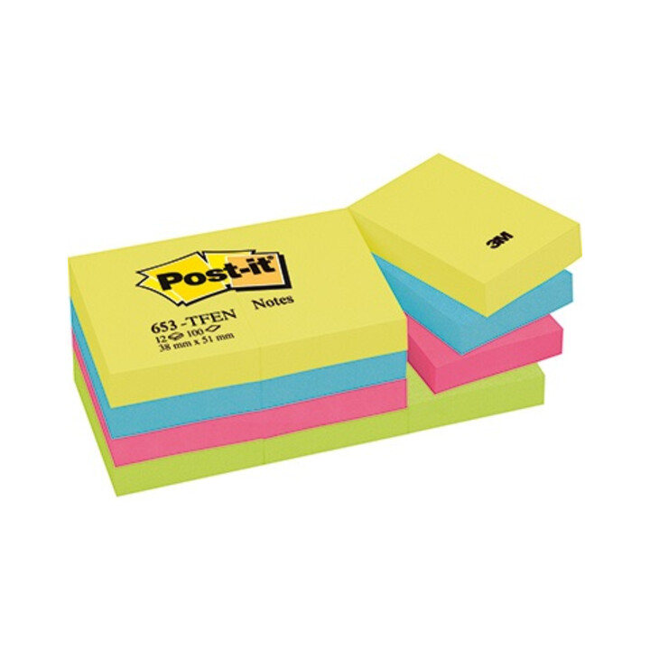 Post-it Haftnotiz Active Collection 653TFEN sortiert 12 St./Pack.