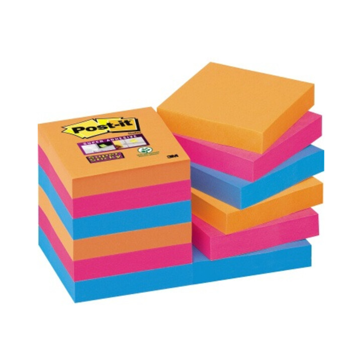 Post-it Haftnotiz Super Sticky 62212SE sortiert 12 St./Pack.