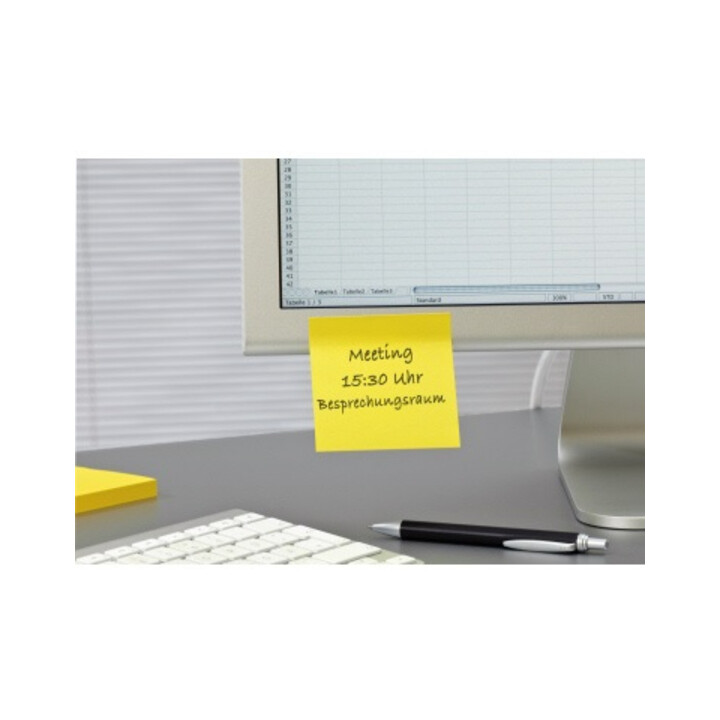 Post-it Haftnotiz Super Sticky 6546SR 76x76mm sort. 6 St./Pack.
