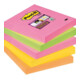 Post-it Haftnotiz Super Sticky Neon Notes 654S-N 76x76mm 5 St./Pack.-1